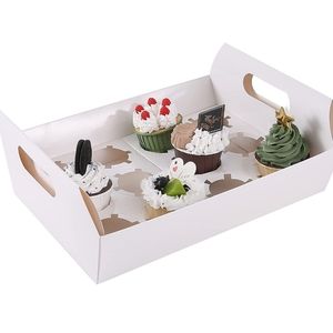 Db11 Thick White Paper Cupcake Trays, 2 packages of 4 trays each